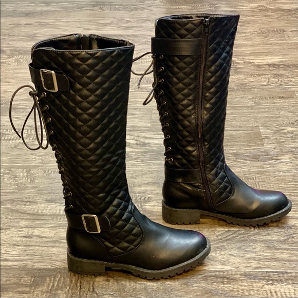 NEW! Knee high lace up black - Picture 6 of 6